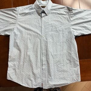 Ariat Men's Light Blue Geometric Button Down Shirt